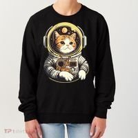 Astronaut Cat Space Helmet Women's Sweatshirt thumb 0