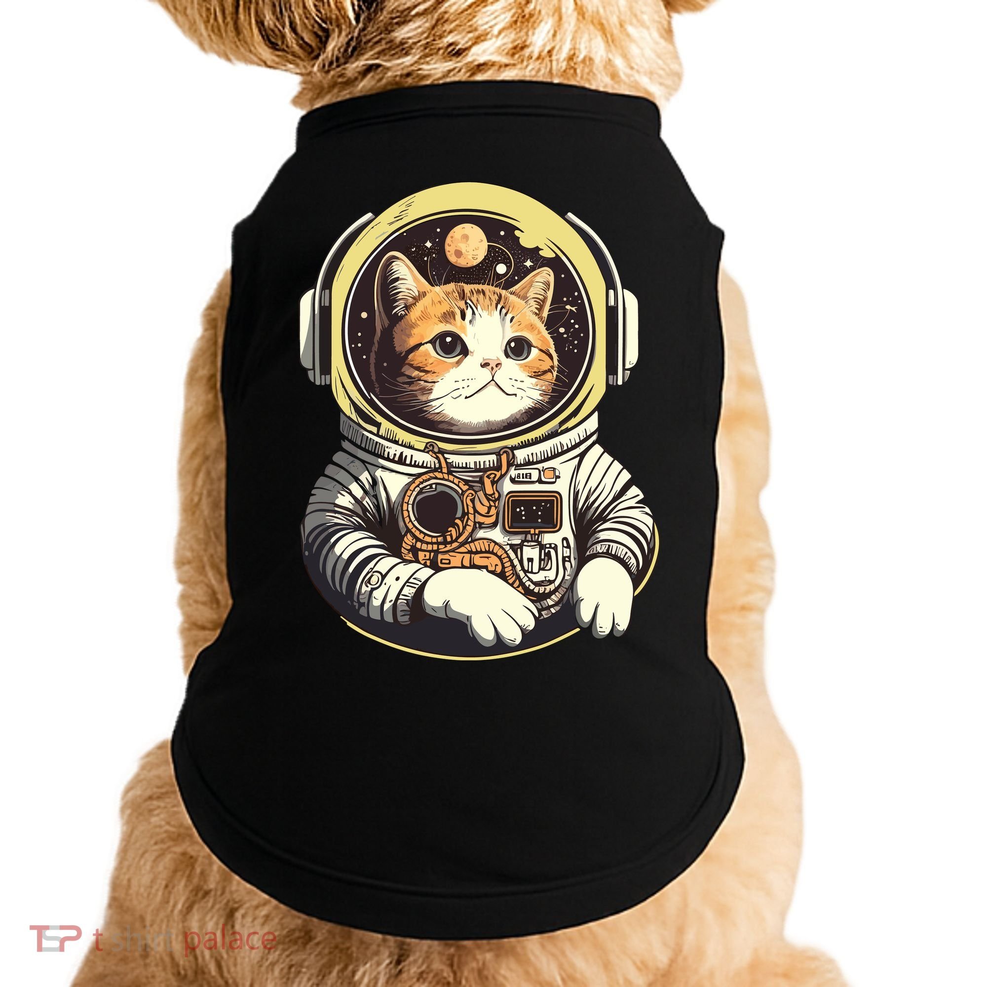 Astronaut Cat Space Helmet Doggie Tank