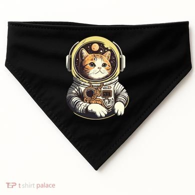 Astronaut Cat Space Helmet USA-Made Doggie Bandana