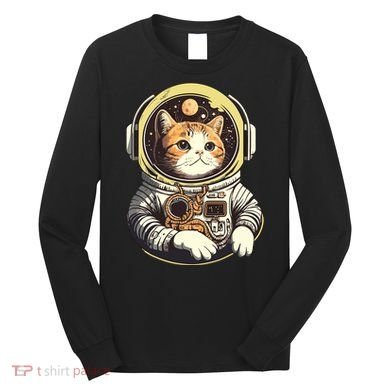 Astronaut Cat Space Helmet Long Sleeve Shirt