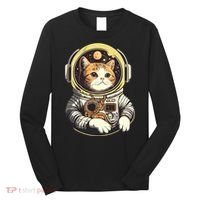 Astronaut Cat Space Helmet Long Sleeve Shirt thumb 0