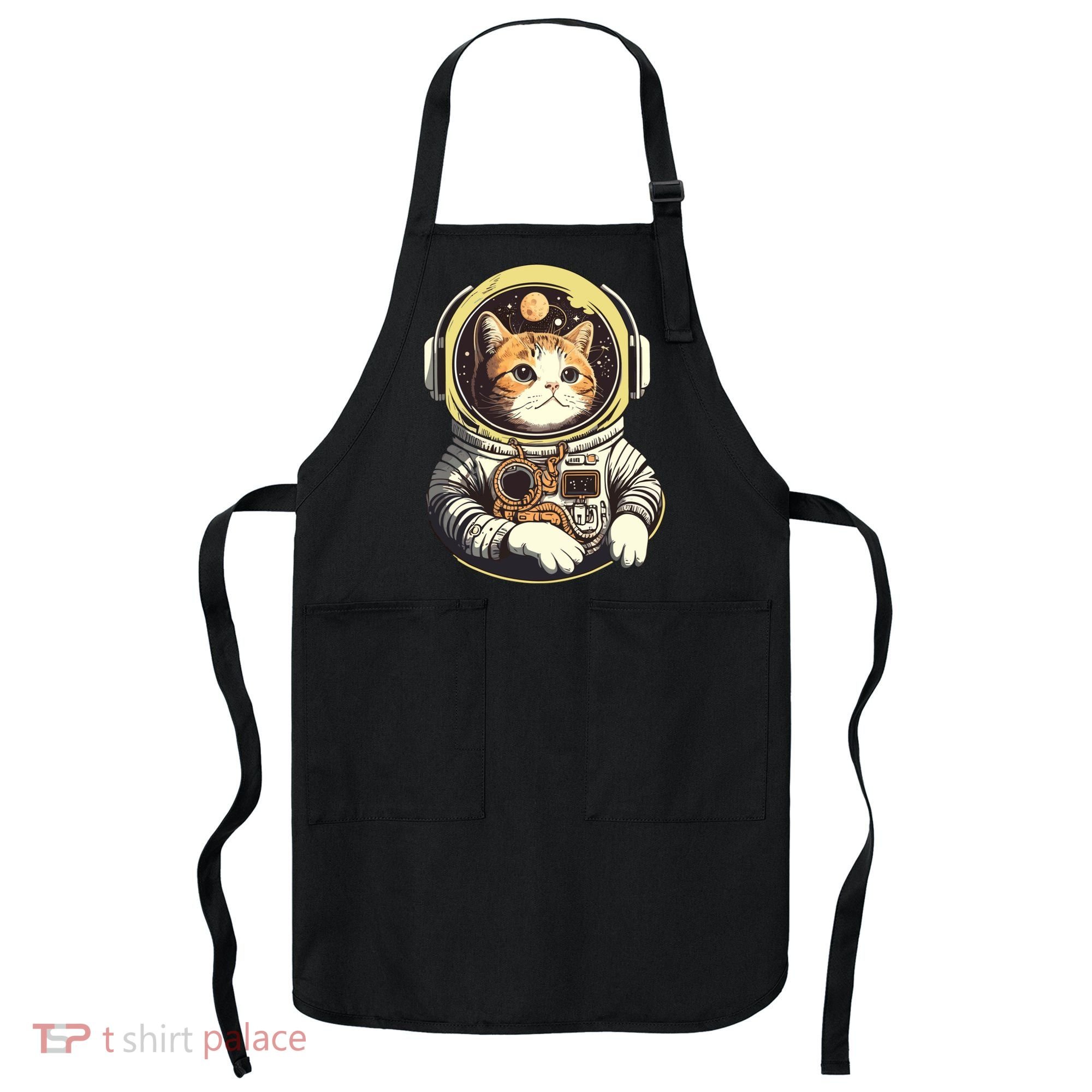 Astronaut Cat Space Helmet Apron