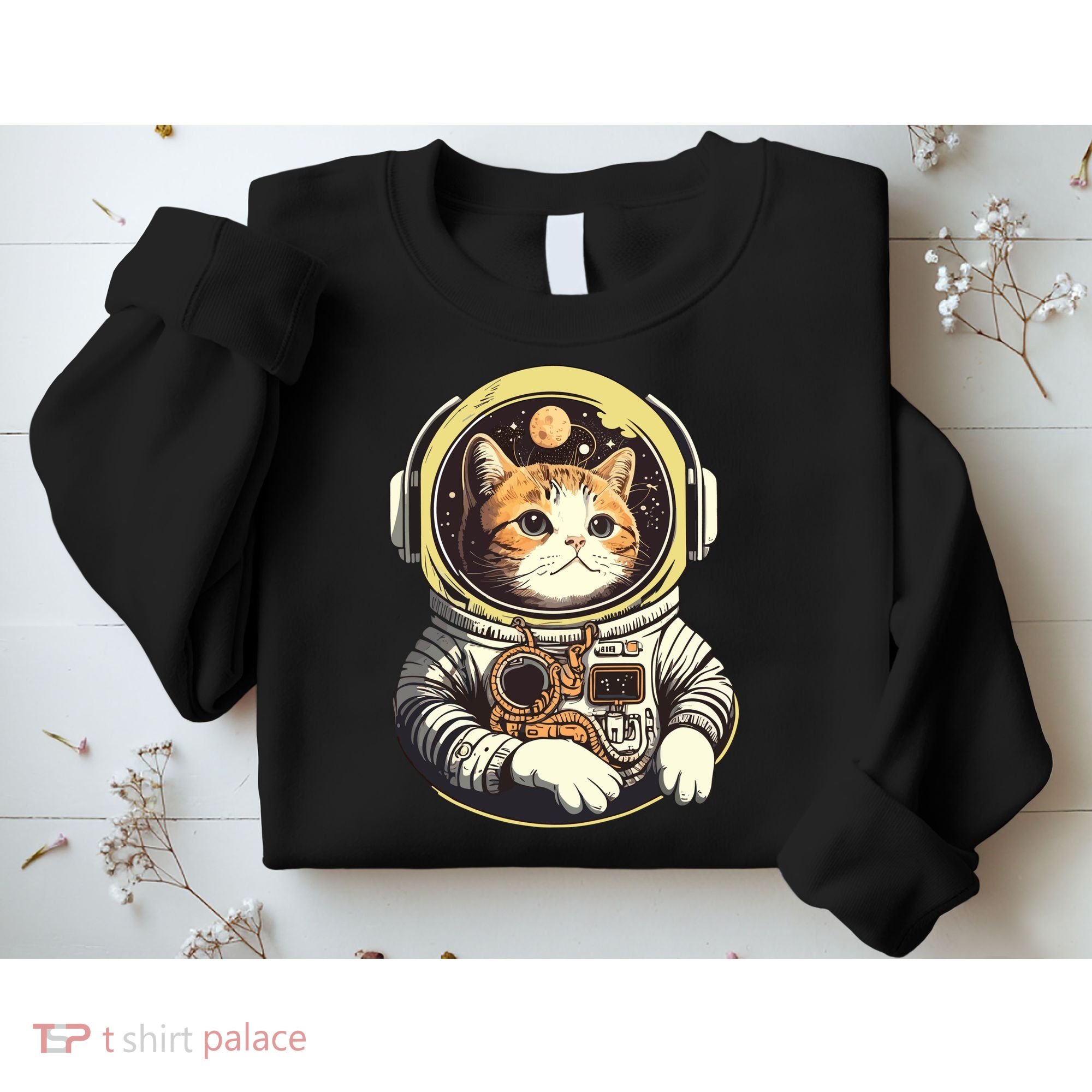 Astronaut Cat Space Helmet Sweatshirt