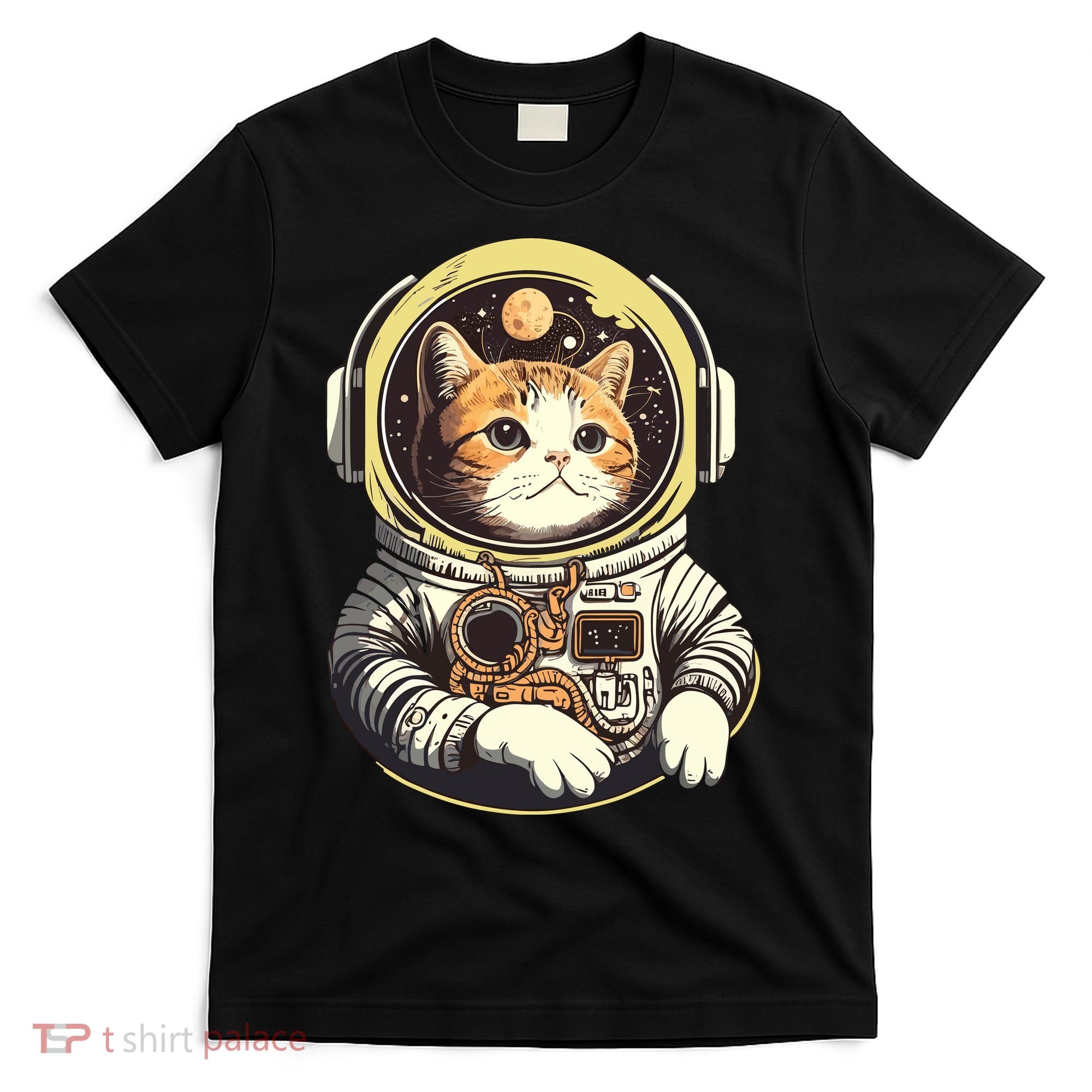 Astronaut Cat Space Helmet T-Shirt
