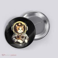 Astronaut Cat Space Helmet Button thumb 0