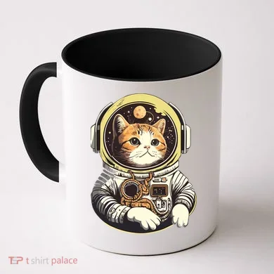Astronaut Cat Space Helmet Coffee Mug