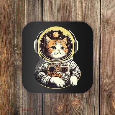 Astronaut Cat Space Helmet Coaster