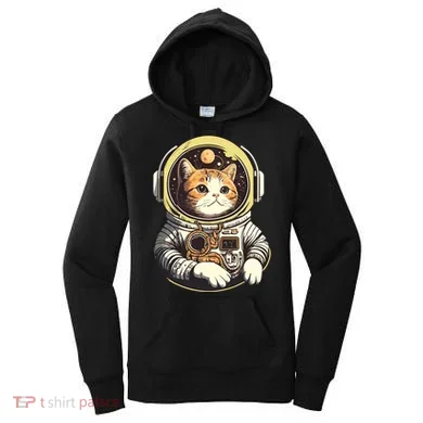 Astronaut Cat Space Helmet Women's Hoodie
