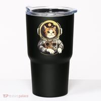 Astronaut Cat Space Helmet Tumbler thumb 0