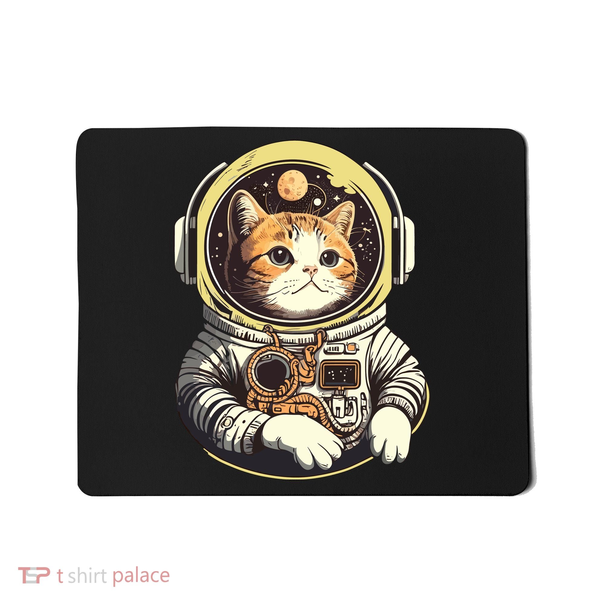 Astronaut Cat Space Helmet Mousepad