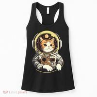 Astronaut Cat Space Helmet Women's Tank Top thumb 0