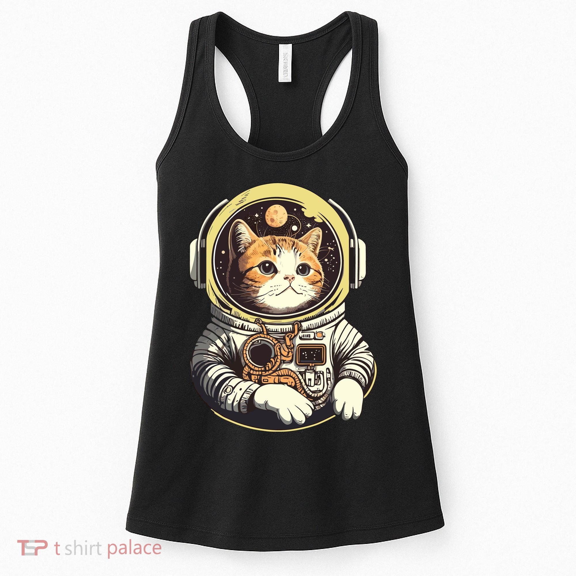 Astronaut Cat Space Helmet Women's Tank Top