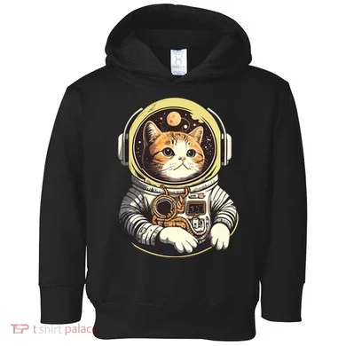 Astronaut Cat Space Helmet Toddler Hoodie