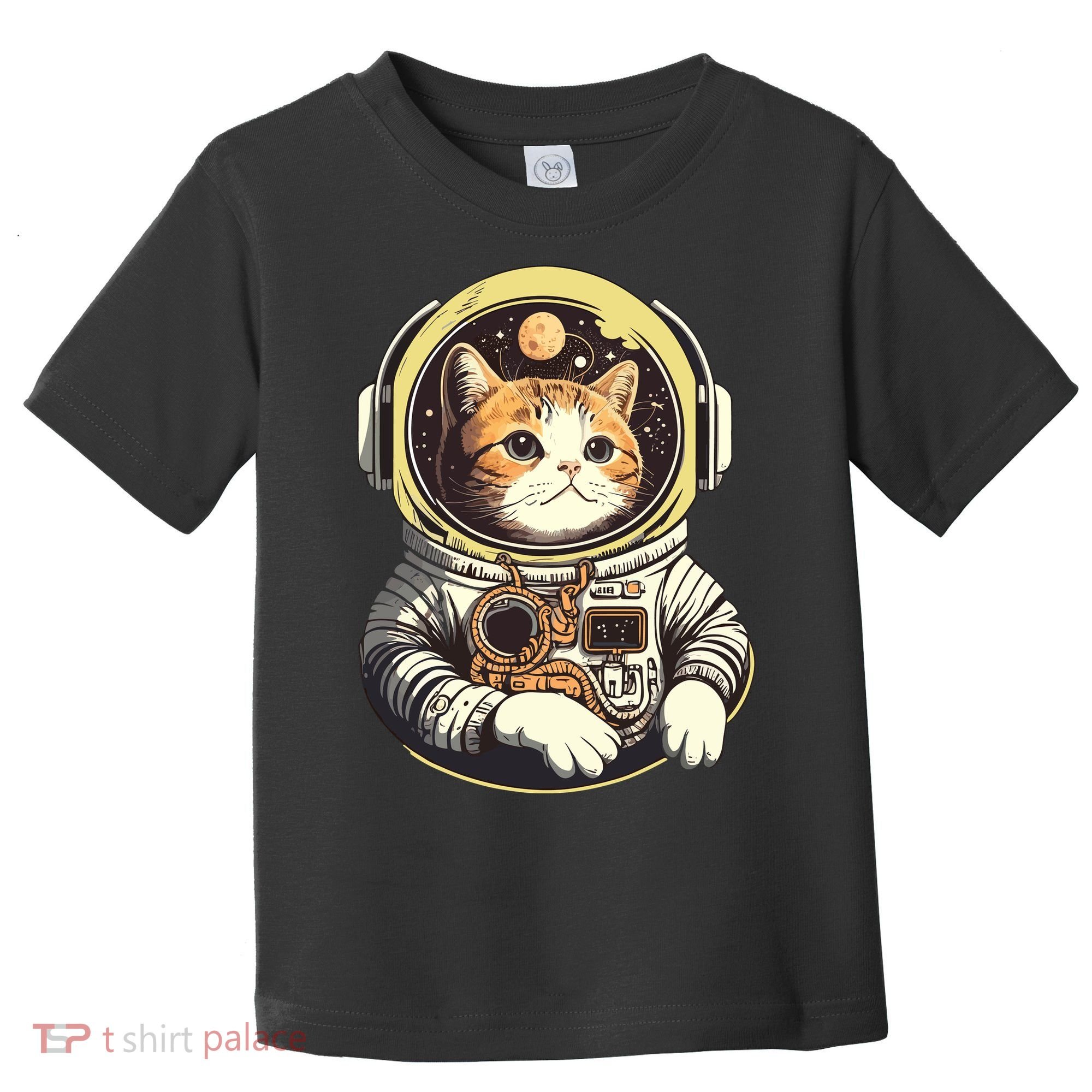 Astronaut Cat Space Helmet Toddler T-Shirt