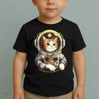 Astronaut Cat Space Helmet Toddler T-Shirt thumb 2