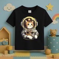 Astronaut Cat Space Helmet Toddler T-Shirt thumb 3