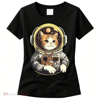 Astronaut Cat Space Helmet Women's T-Shirt