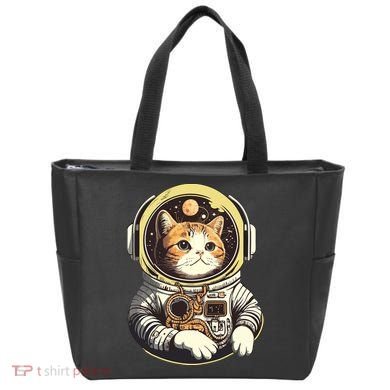 Astronaut Cat Space Helmet Tote Bag