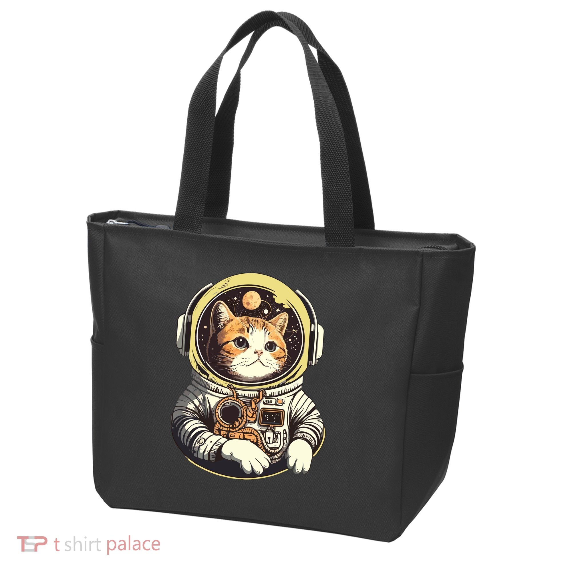 Astronaut Cat Space Helmet Tote Bag