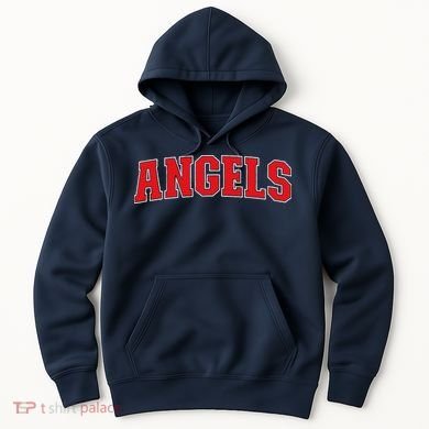 Angels California Souvenir Trip College Style Red Text Hoodie