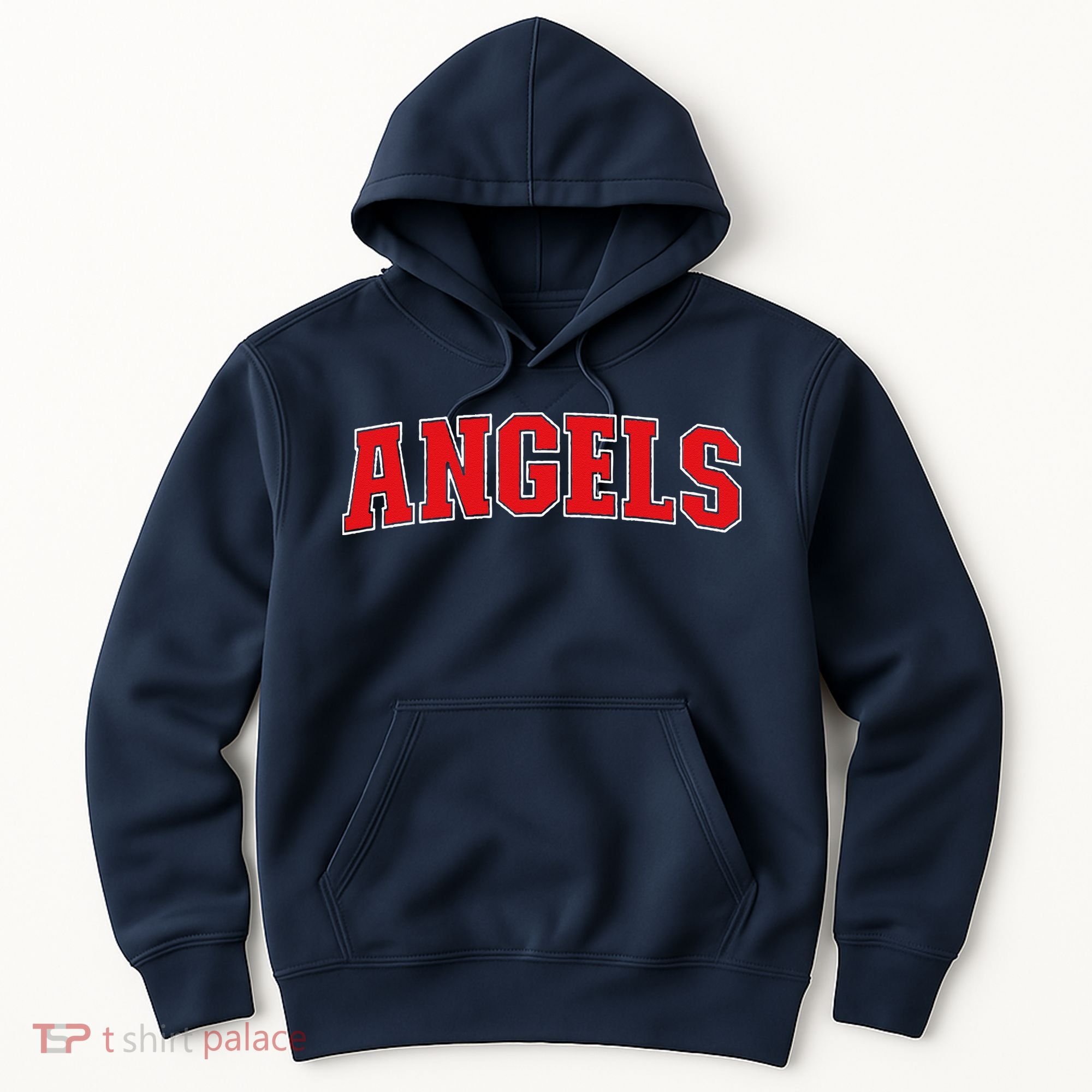 Angels California Souvenir Trip College Style Red Text Hoodie
