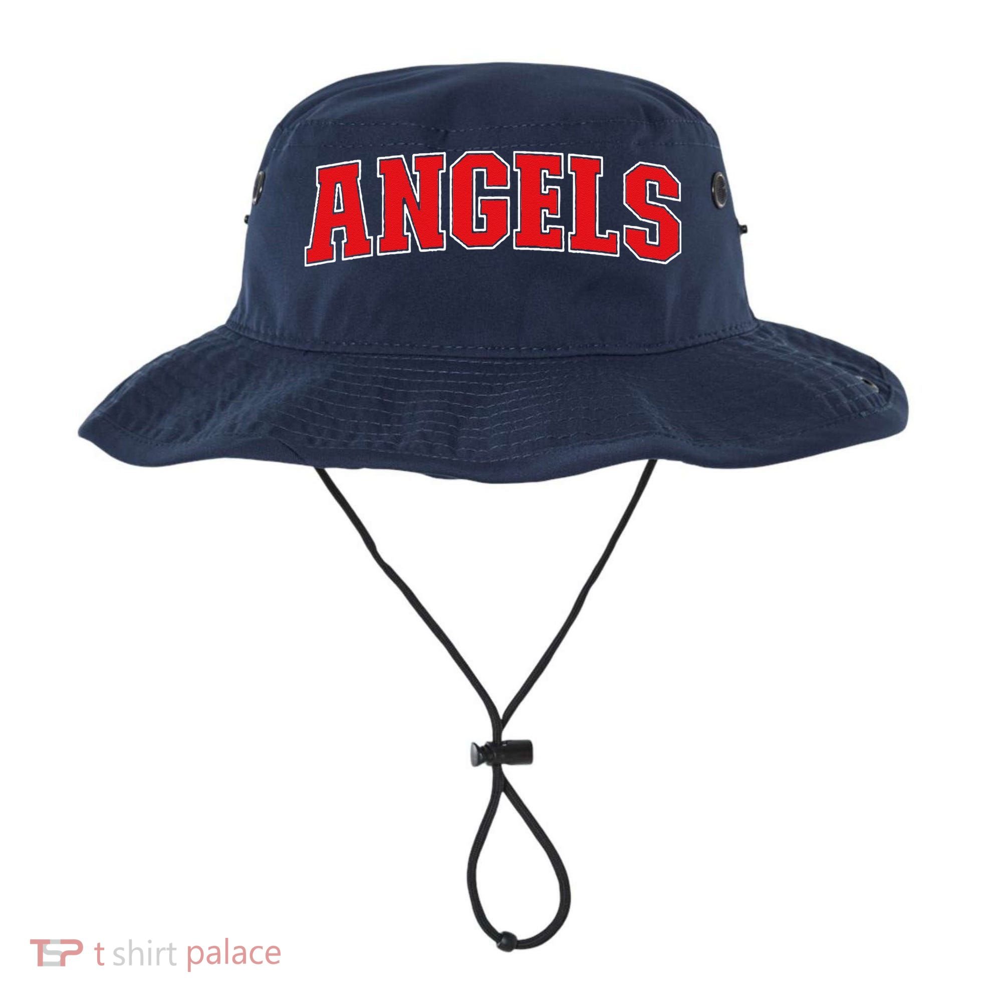 Angels California Souvenir Trip College Style Red Text Bucket Hat