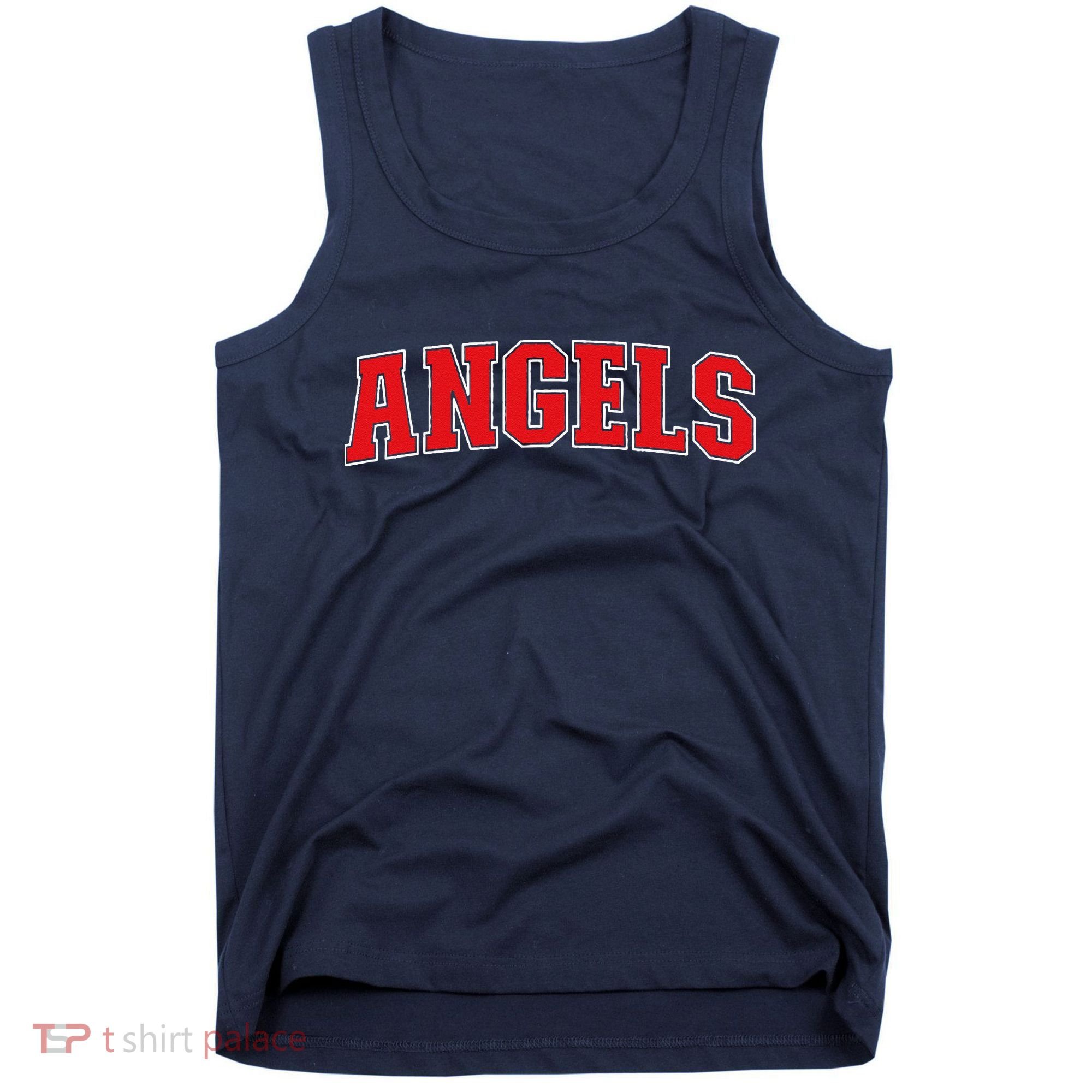 Angels California Souvenir Trip College Style Red Text Tank Top