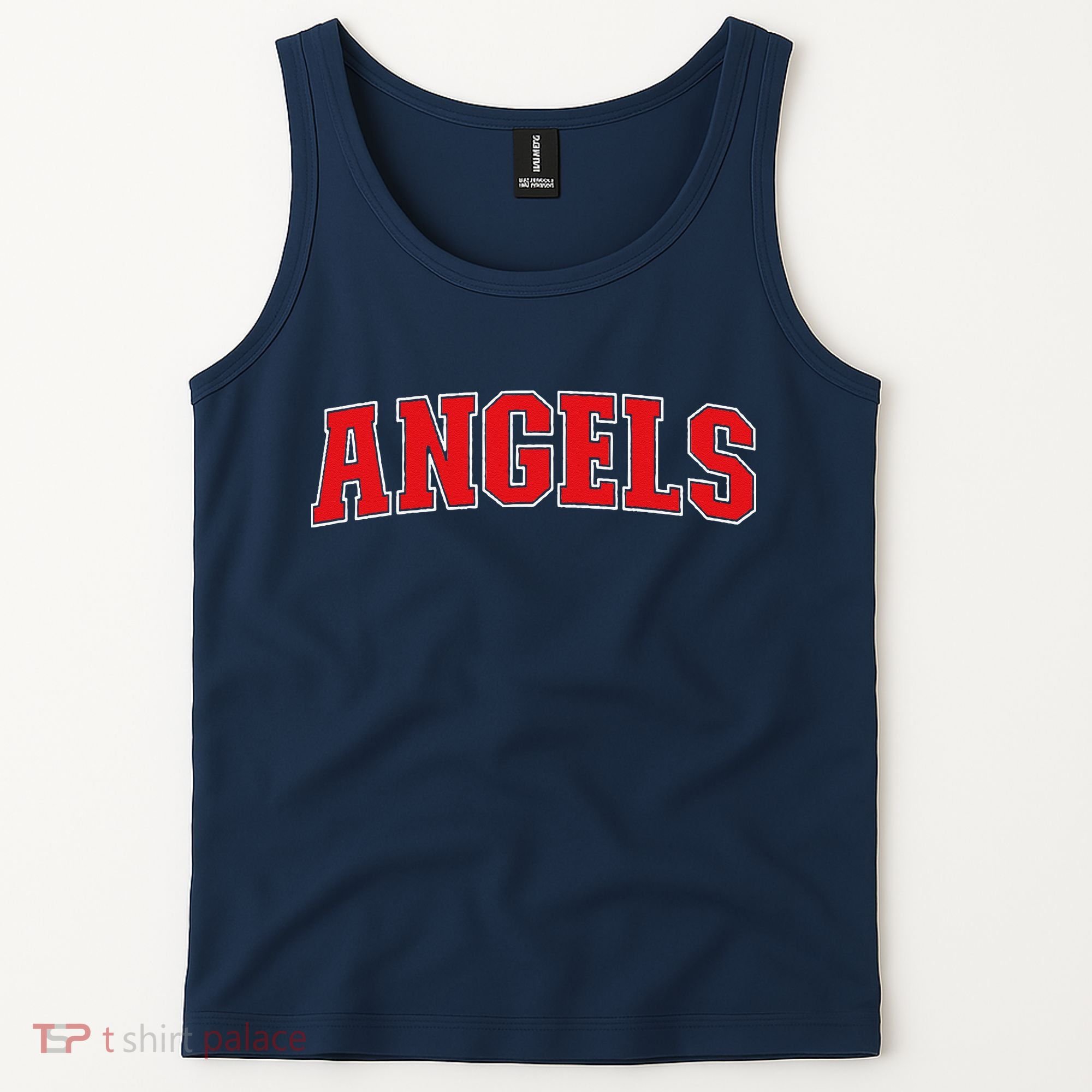 Angels California Souvenir Trip College Style Red Text Tank Top
