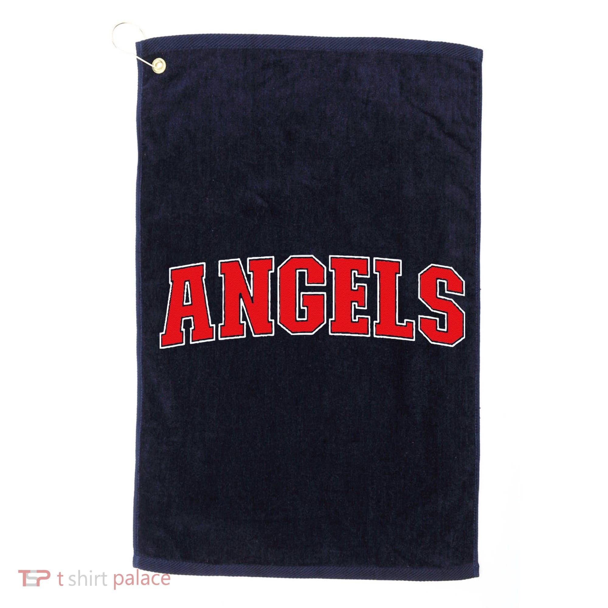 Angels California Souvenir Trip College Style Red Text Golf Towel