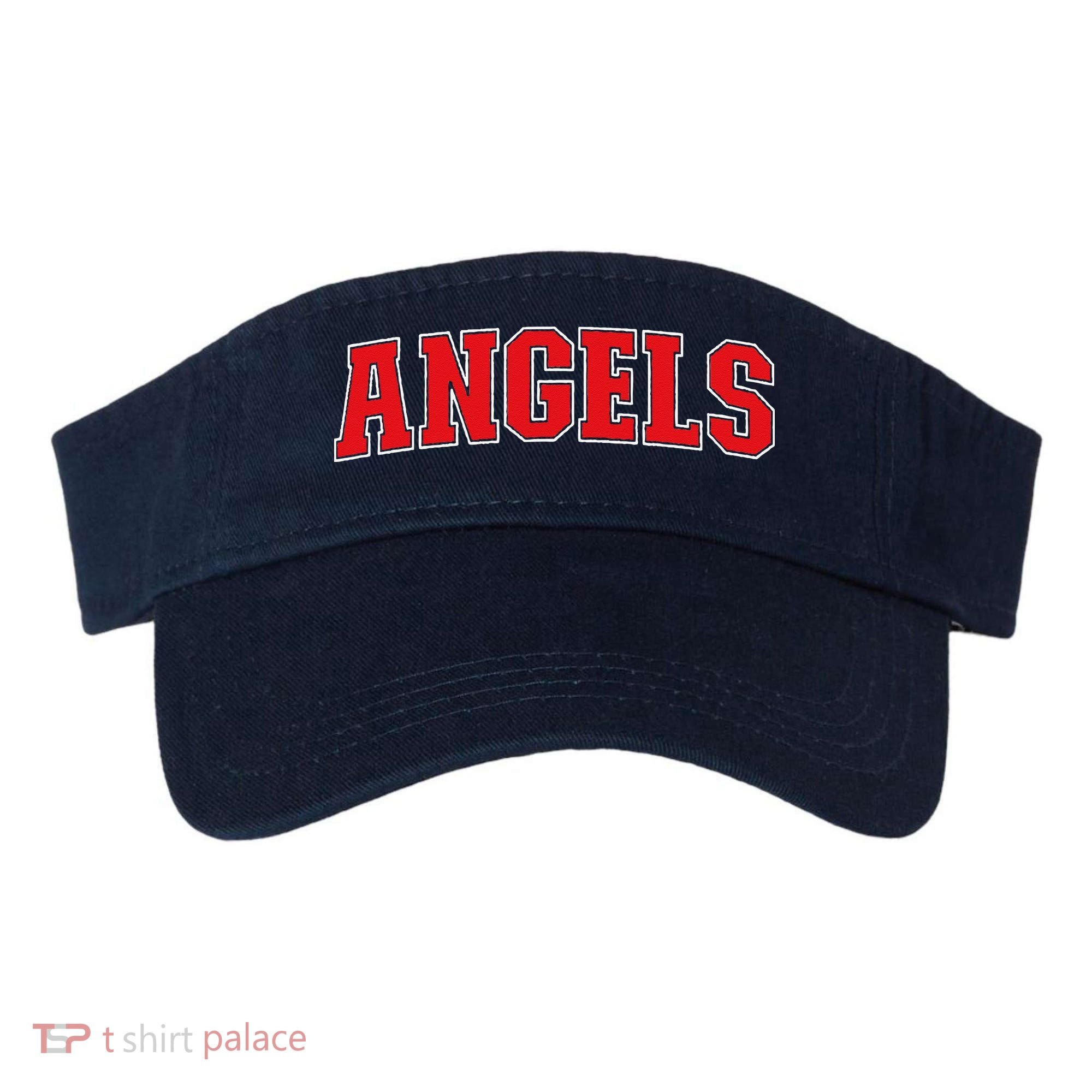 Angels California Souvenir Trip College Style Red Text Visor