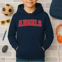 Angels California Souvenir Trip College Style Red Text Kids Hoodie thumb 2