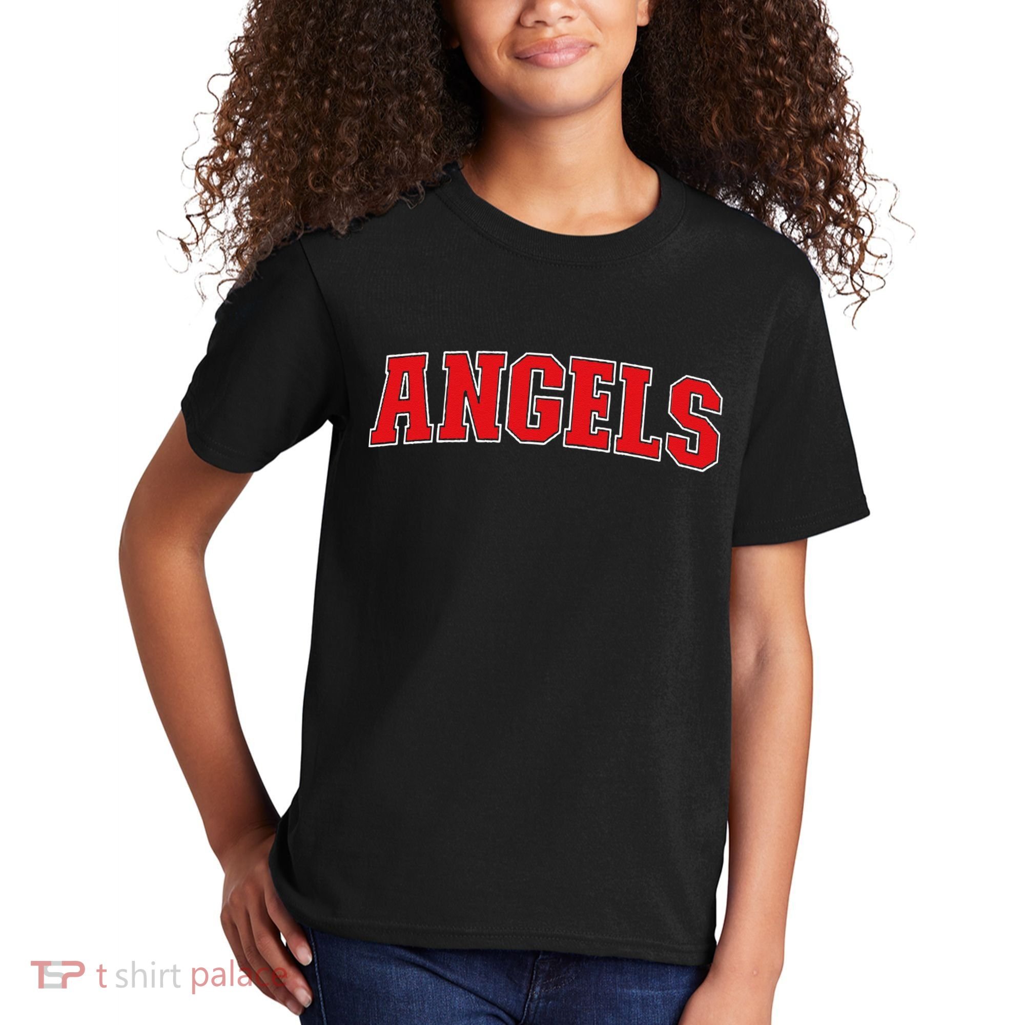 Angels California Souvenir Trip College Style Red Text Kids T-Shirt