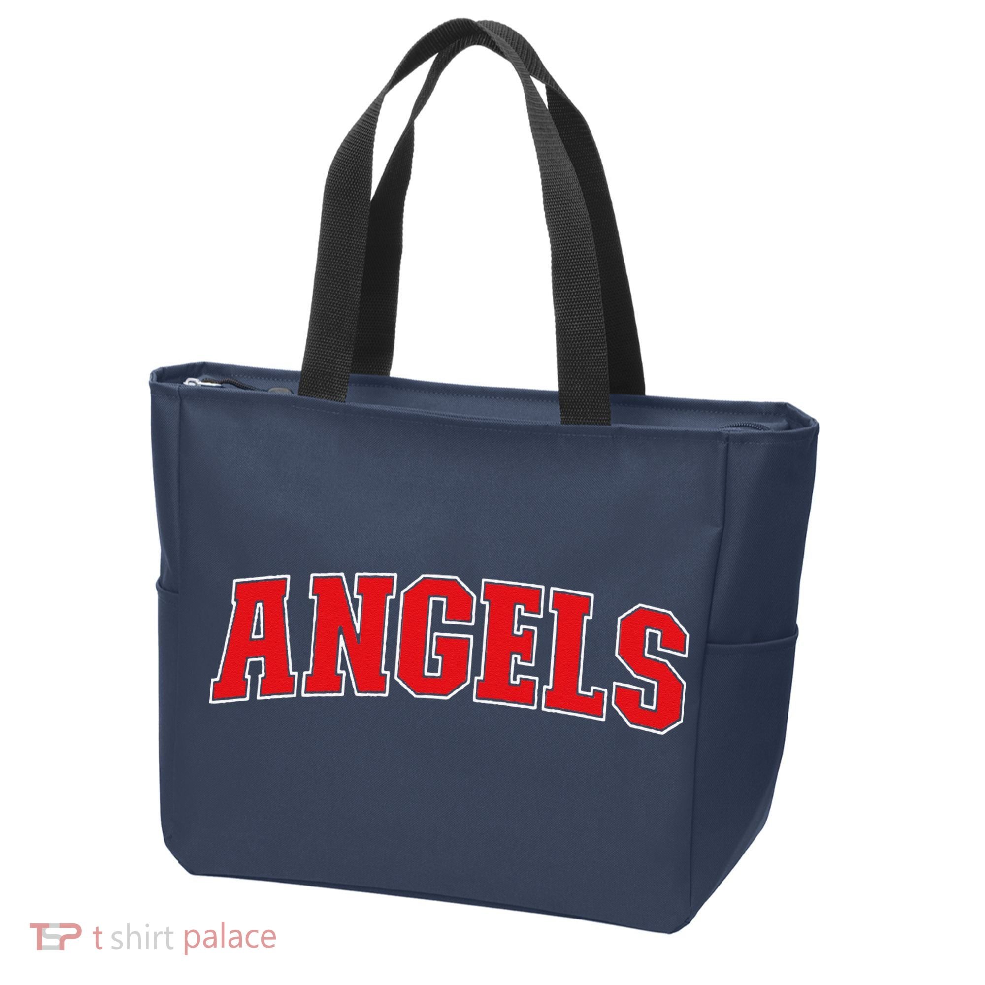 Angels California Souvenir Trip College Style Red Text Tote Bag