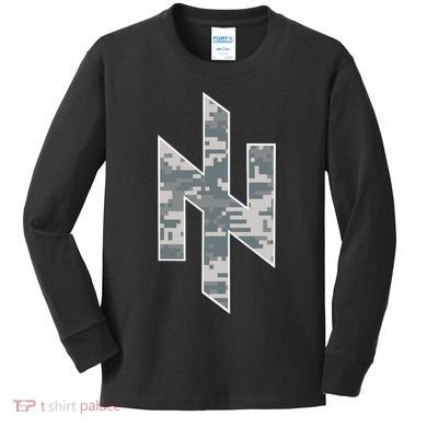Azov Camo Support Ukraine Military Kids Long Sleeve Shirt