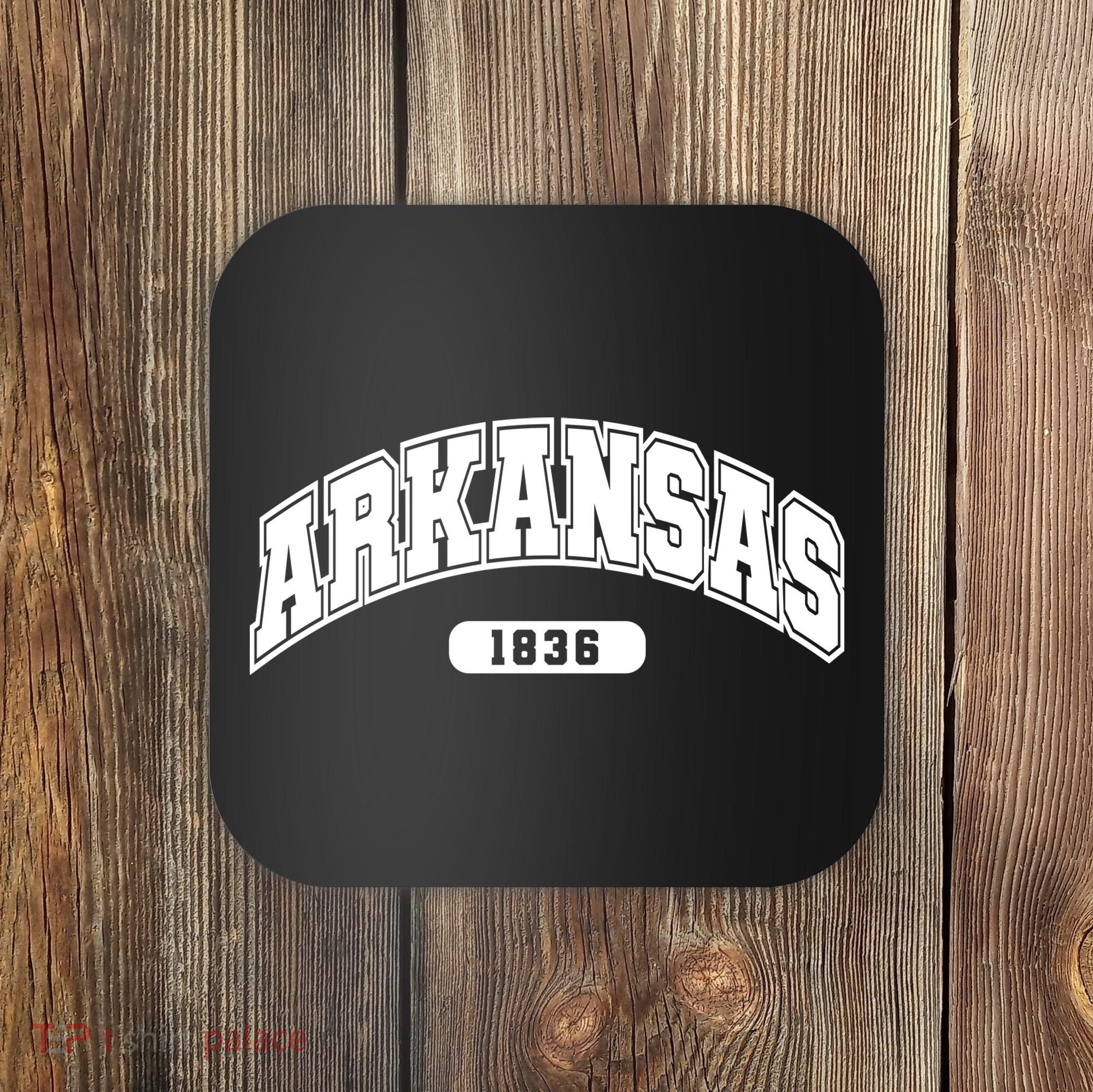 Arkansas Collegiate Style 1836 Coaster