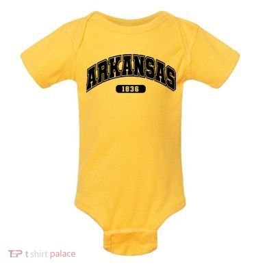 Arkansas Collegiate Style 1836 Baby Bodysuit