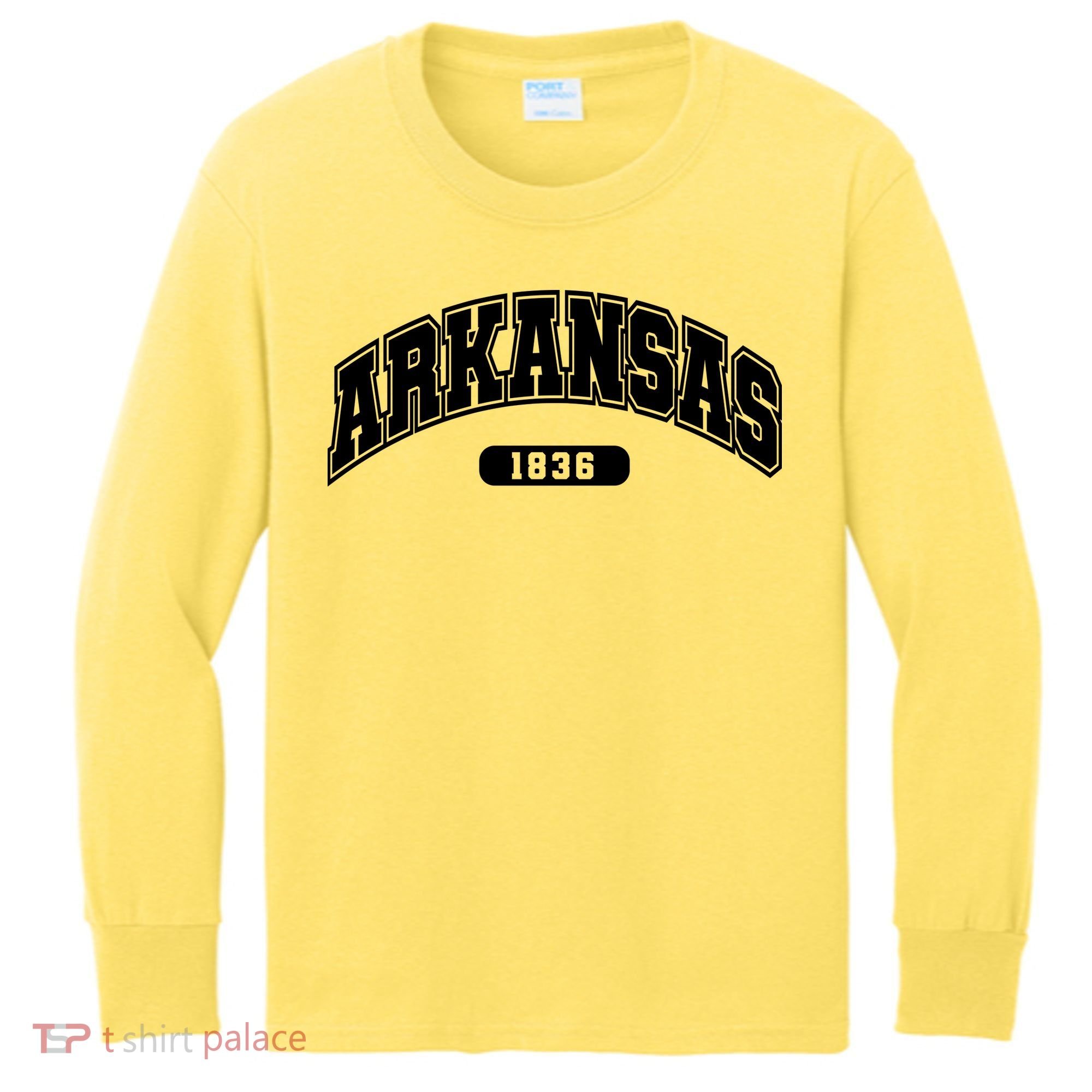 Arkansas Collegiate Style 1836 Kids Long Sleeve Shirt