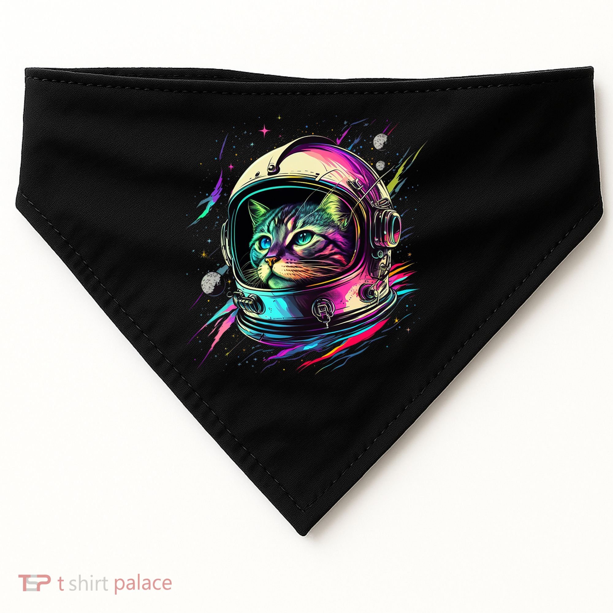 Astronaut Cat Space Cat Galaxy Kitten USA-Made Doggie Bandana