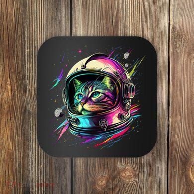 Astronaut Cat Space Cat Galaxy Kitten Coaster