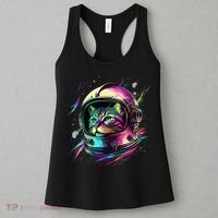 Astronaut Cat Space Cat Galaxy Kitten Women's Tank Top thumb 3