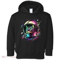 Astronaut Cat Space Cat Galaxy Kitten Toddler Hoodie thumb 0