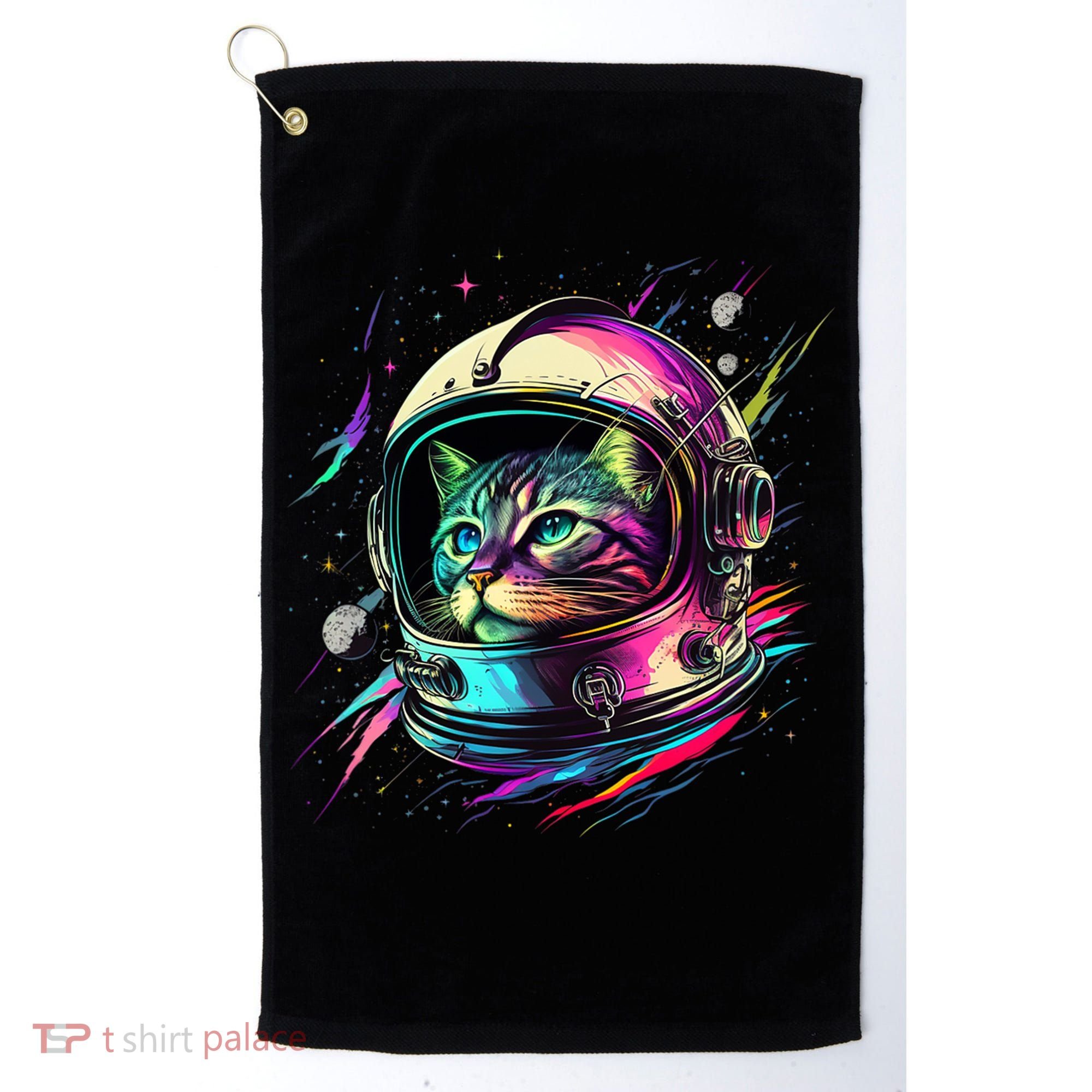 Astronaut Cat Space Cat Galaxy Kitten Golf Towel