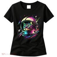 Astronaut Cat Space Cat Galaxy Kitten Women's T-Shirt thumb 0