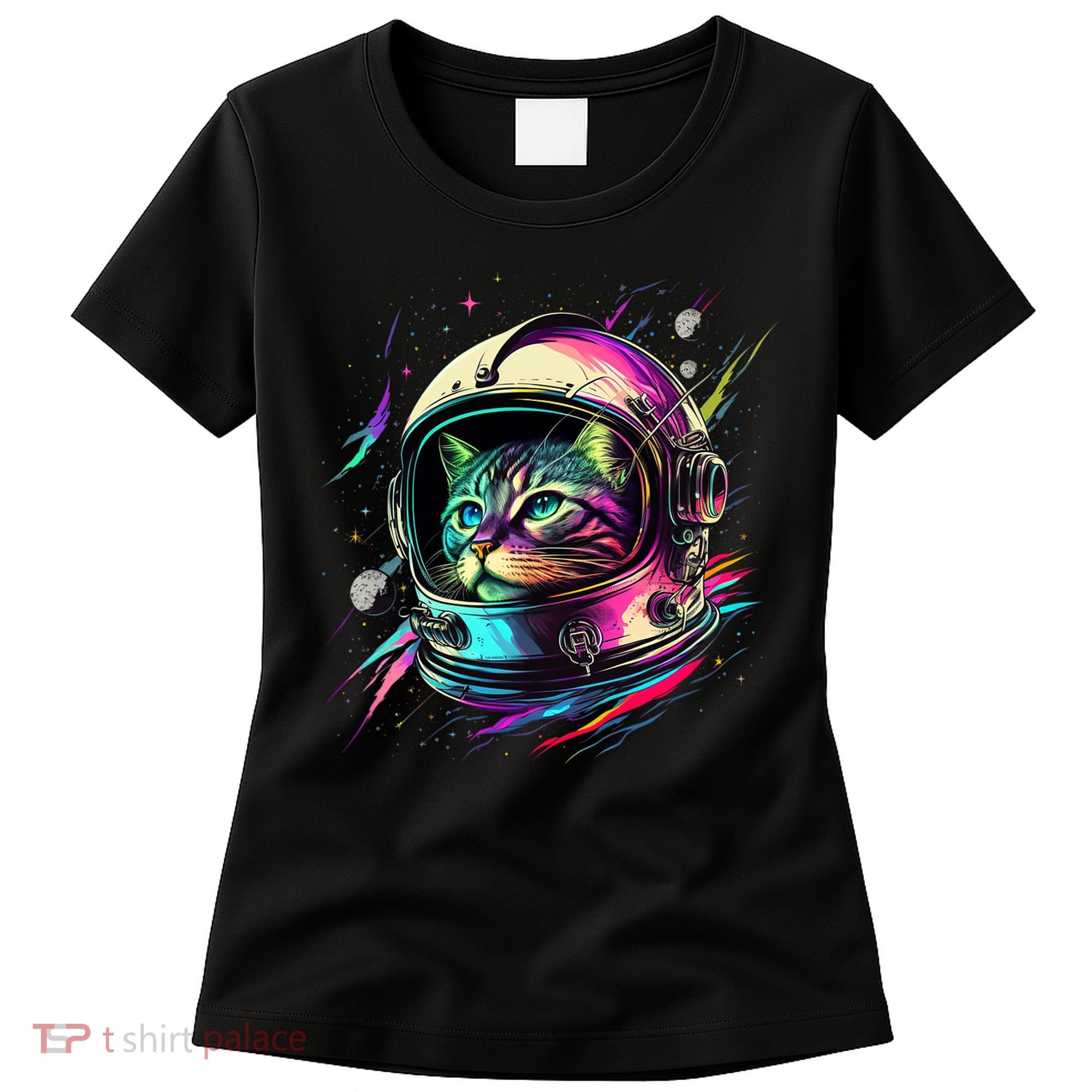 Astronaut Cat Space Cat Galaxy Kitten Women's T-Shirt