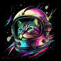 Astronaut Cat Space Cat Galaxy Kitten Women's T-Shirt thumb 6