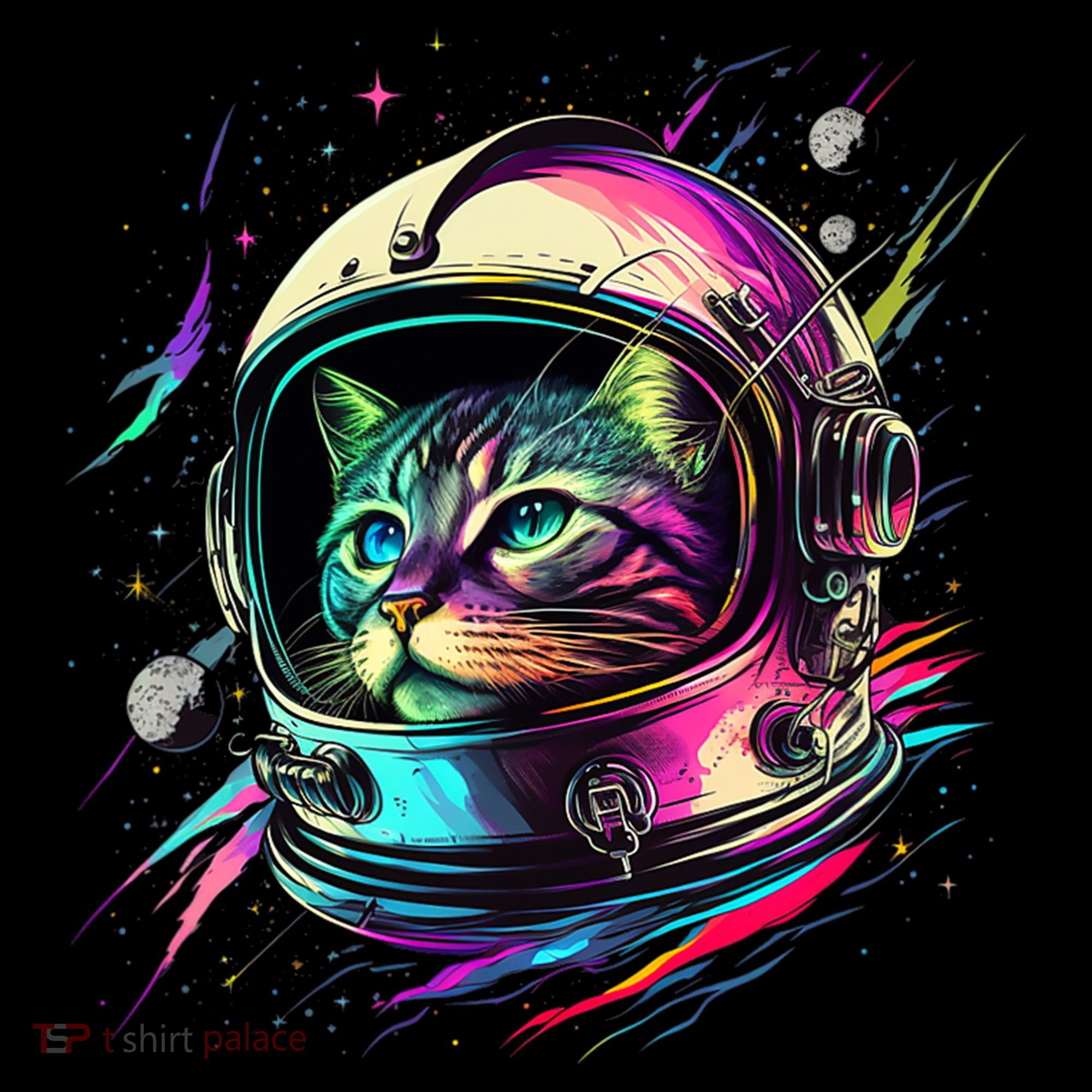 Astronaut Cat Space Cat Galaxy Kitten Kids T-Shirt