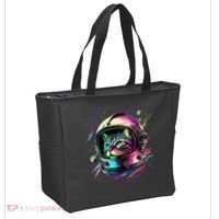 Astronaut Cat Space Cat Galaxy Kitten Tote Bag thumb 2