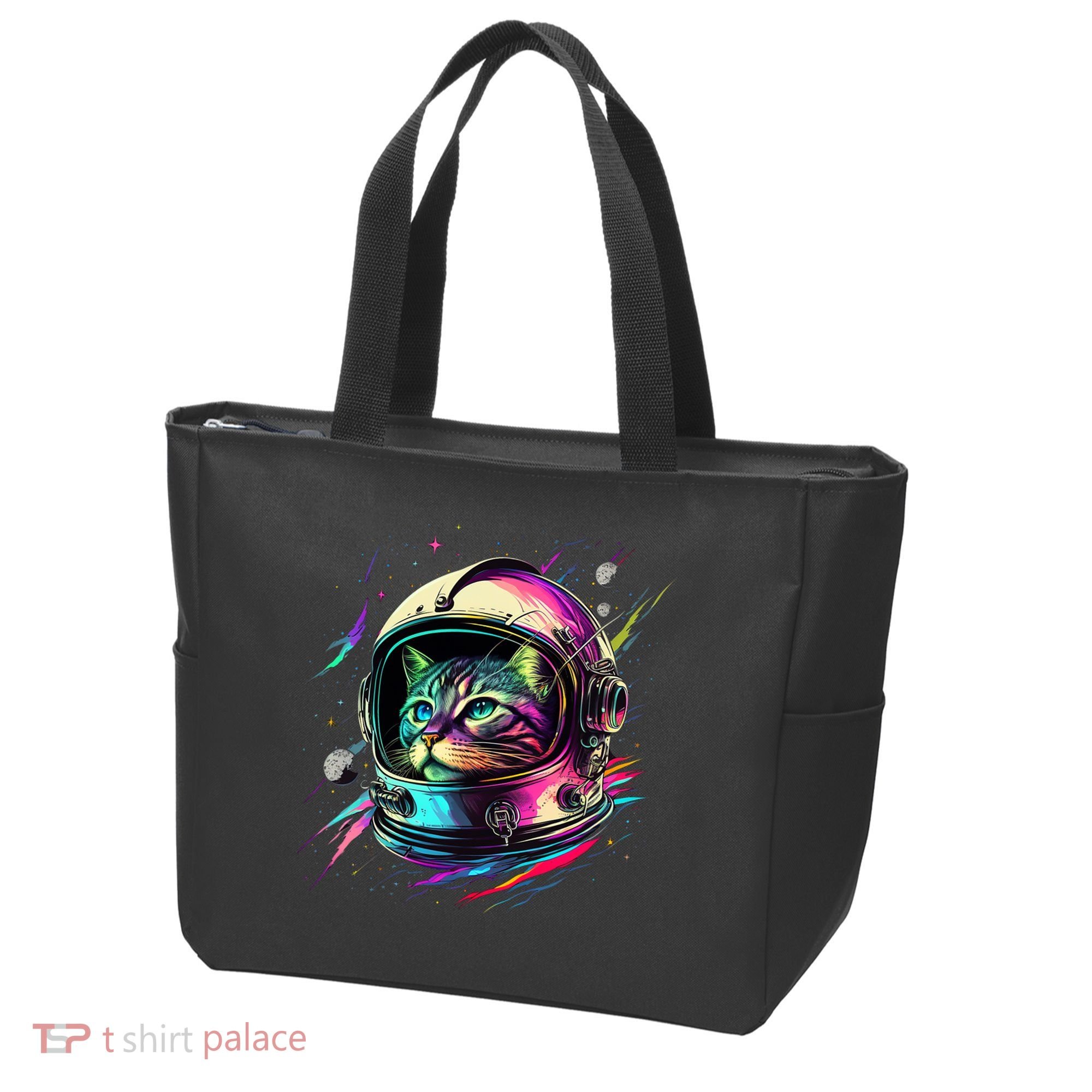 Astronaut Cat Space Cat Galaxy Kitten Tote Bag