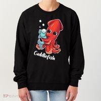 Adorable Cuddlefish Sea Life Illustration Cuttlefish Squid Women's Sweatshirt thumb 0