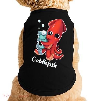 Adorable Cuddlefish Sea Life Illustration Cuttlefish Squid Doggie Tank